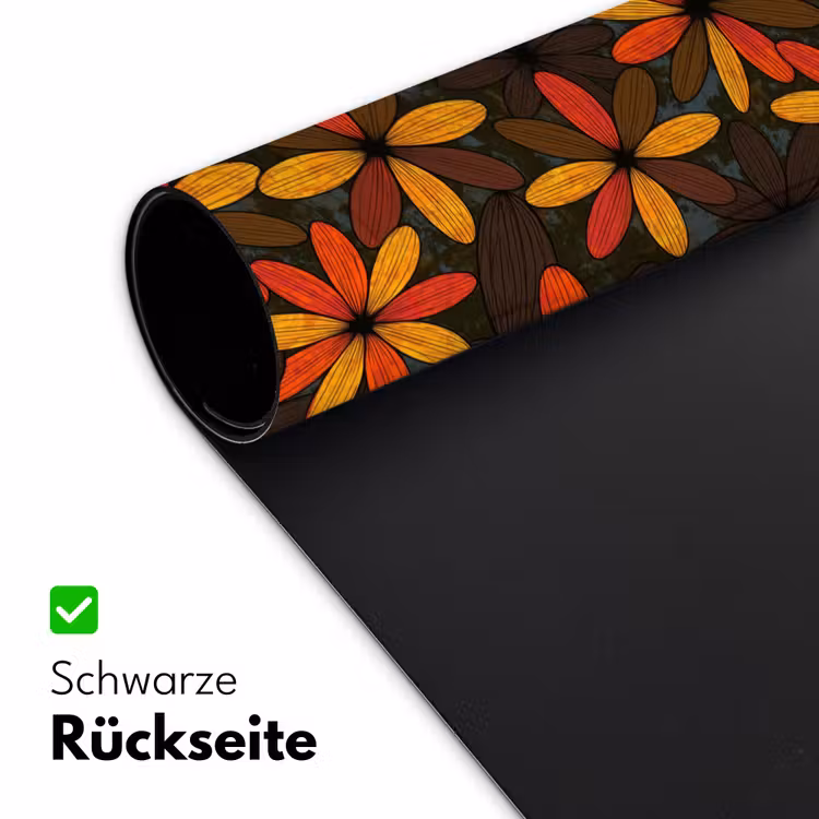 Schreibtischunterlage - Orange – Retro – Blumen – Herbst — 2