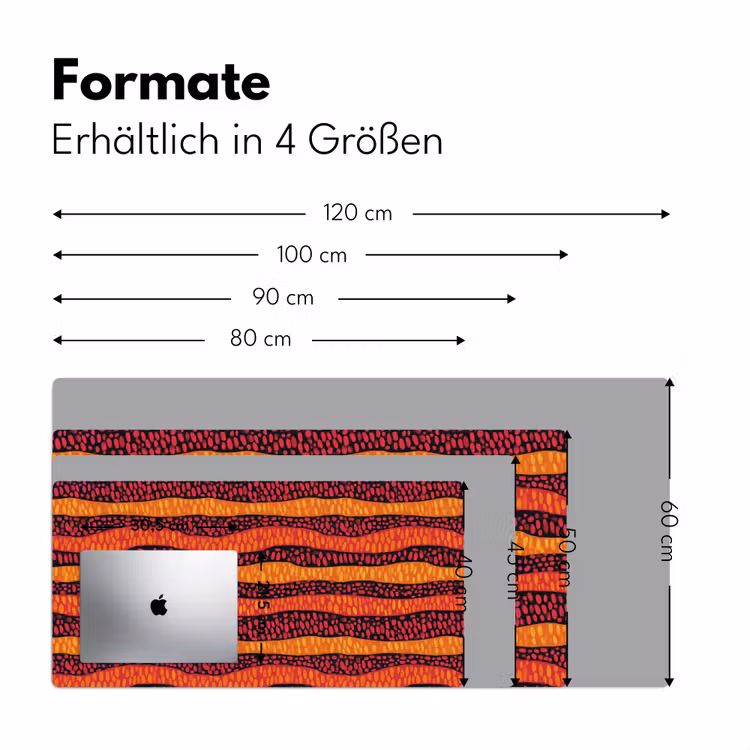 Schreibtischunterlage - Orange – Rosa – Ausdrucksstark – Muster — 5