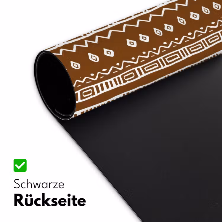 Schreibtischunterlage - Schokoladenbraun – Ethno – Tribal – Muster — 2