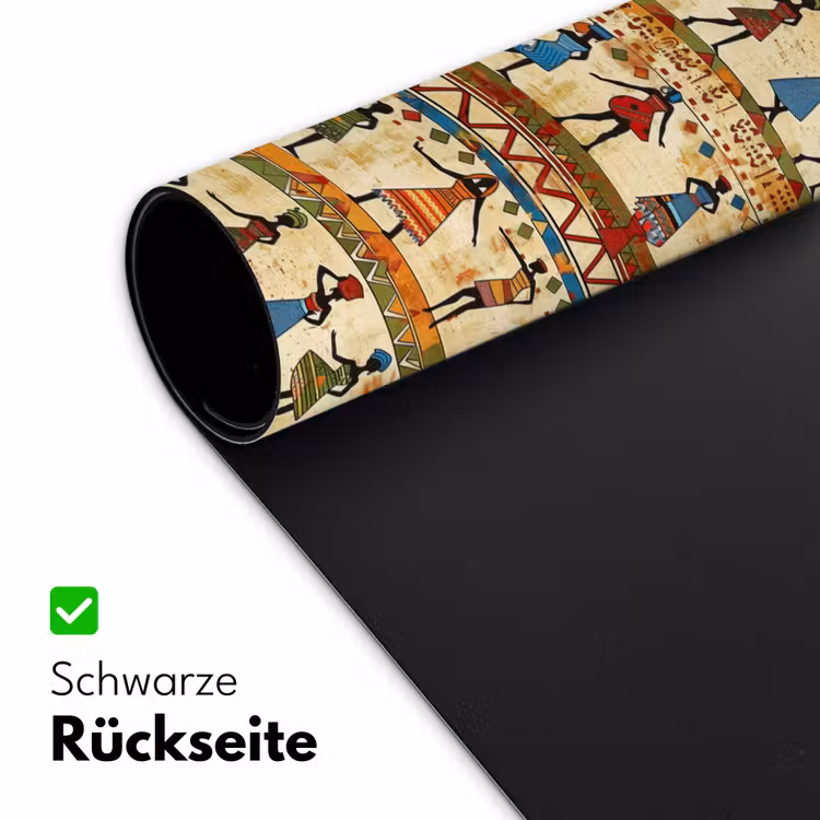 Schreibtischunterlage - Farbenfroh – Afrikanisch – Ethnisch – Tanzende Frauen – Muster — 2