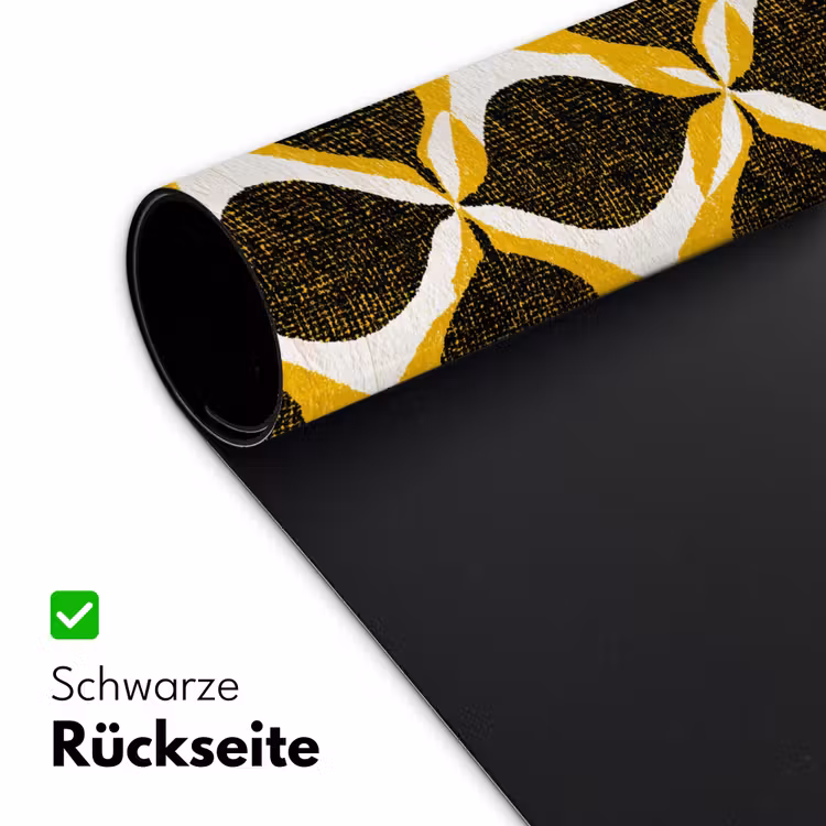 Schreibtischunterlage - Gelb – Schwarz – Geometrisch – Retro – Struktur — 2