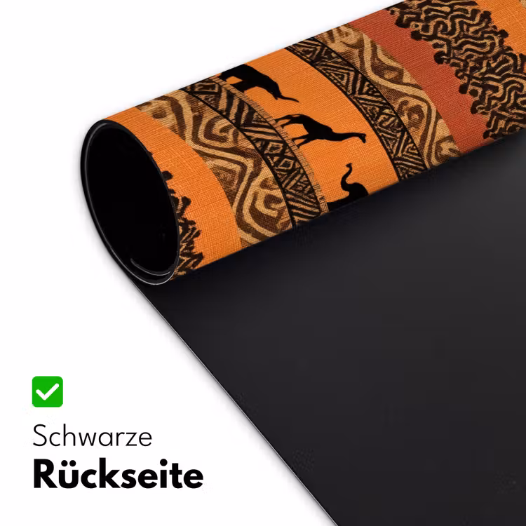 Schreibtischunterlage - Orange – Safari – Afrikaans – Tiere – Muster — 2