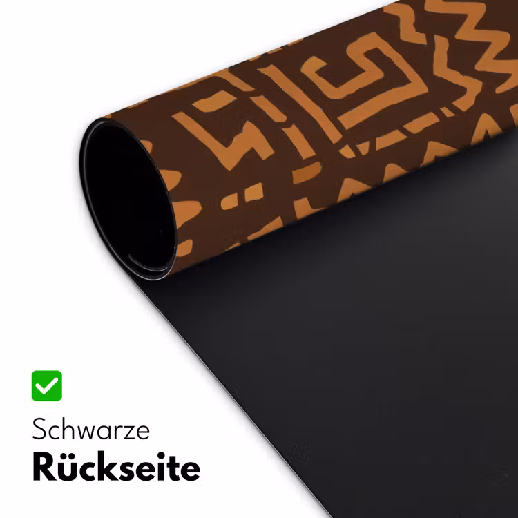 Schreibtischunterlage - Schokoladenbraun – Ethno – Tribal – Symbole — 2