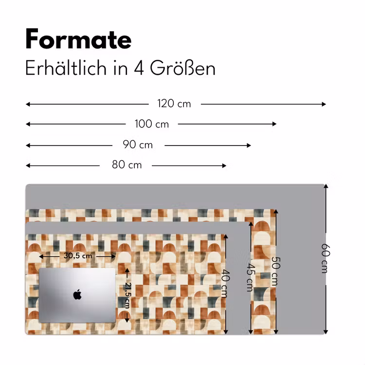 Schreibtischunterlage - Terrakotta – Geometrisch – Aquarell – Textur — 5