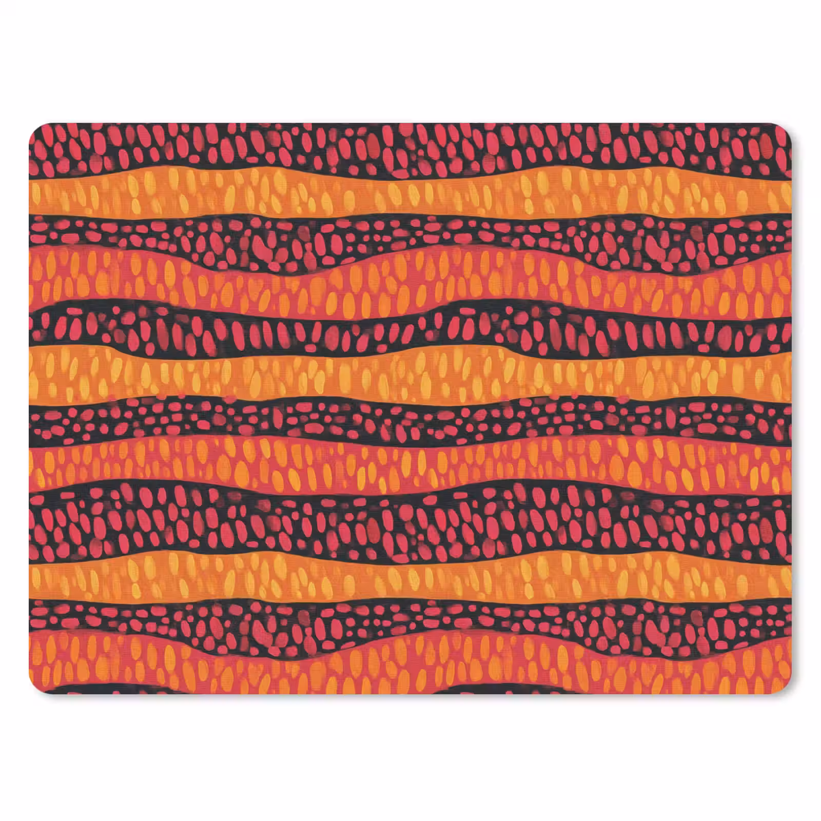 Mauspad - Orange – Rosa – Ausdrucksstark – Muster — 1