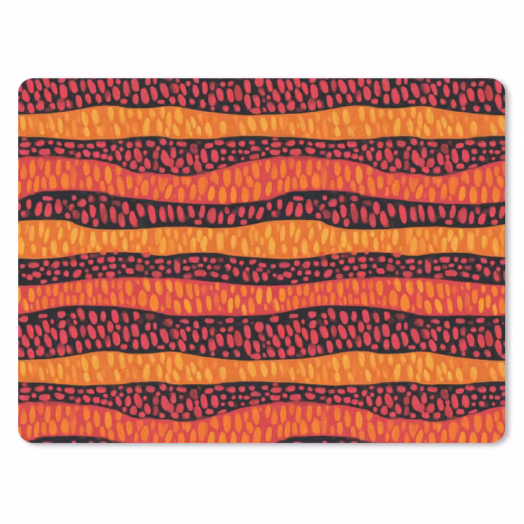 Mauspad - Orange – Rosa – Ausdrucksstark – Muster — 1