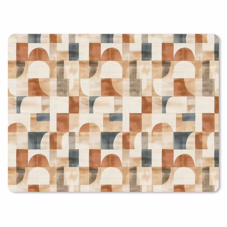 Mauspad - Terrakotta – Geometrisch – Aquarell – Textur — 1