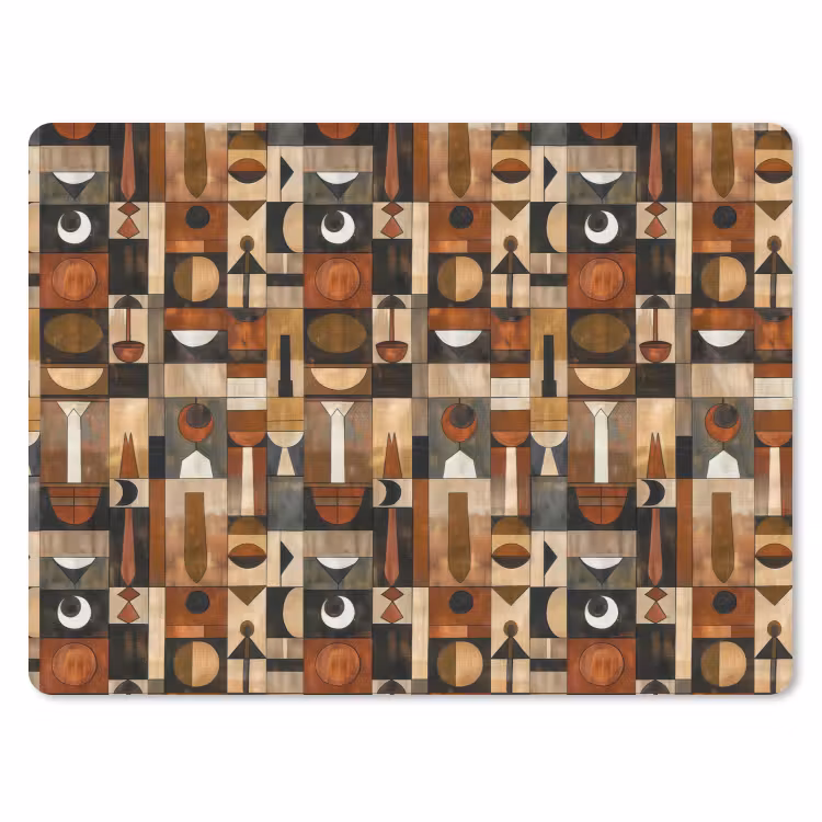 Mauspad - Terrakotta – Geometrisch – Mid-Century – Muster — 1