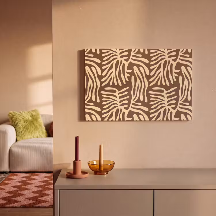 Leinwandbild - Braun – Koralle – Ausdrucksstark – Muster — 2
