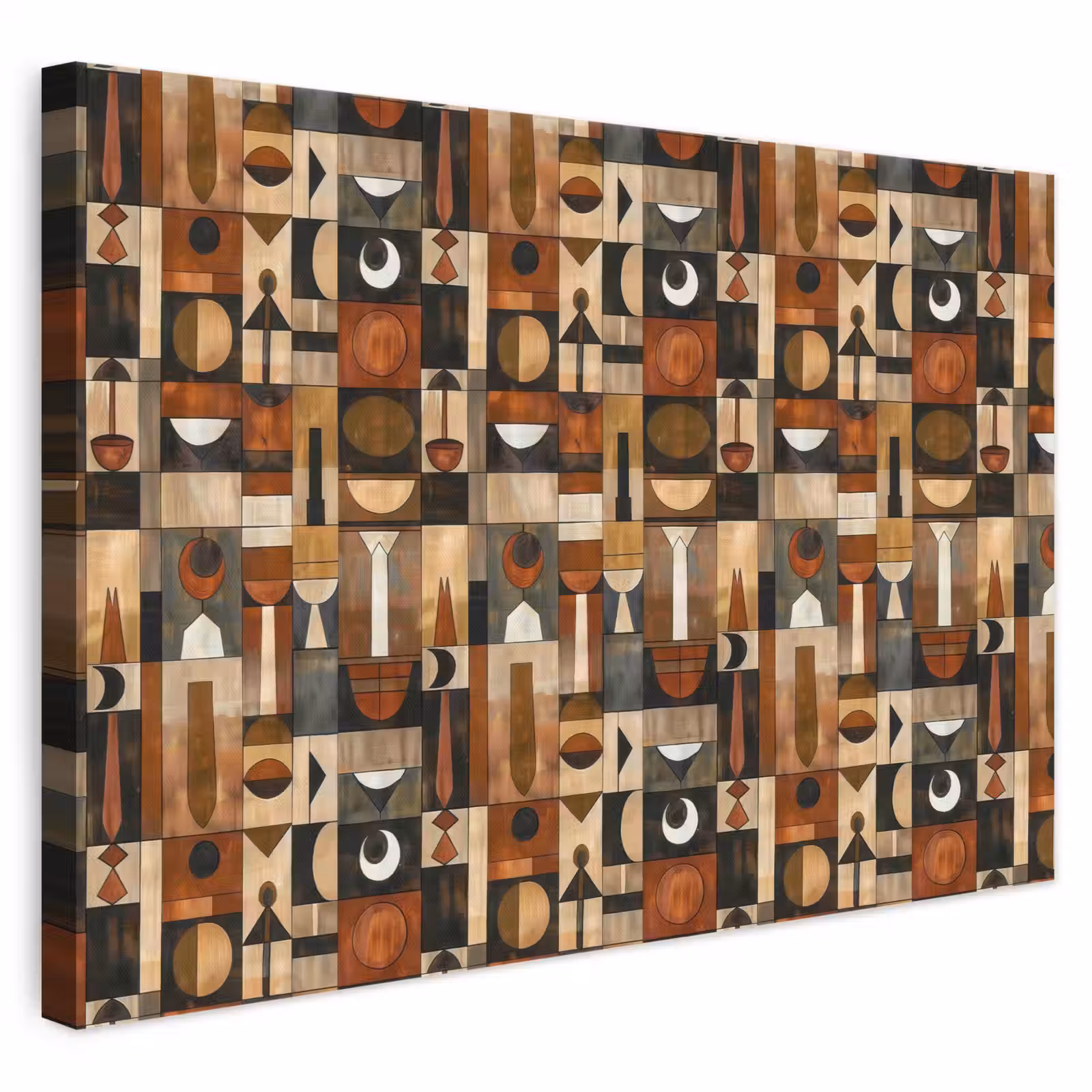 Leinwandbild - Terrakotta – Geometrisch – Mid-Century – Muster — 1