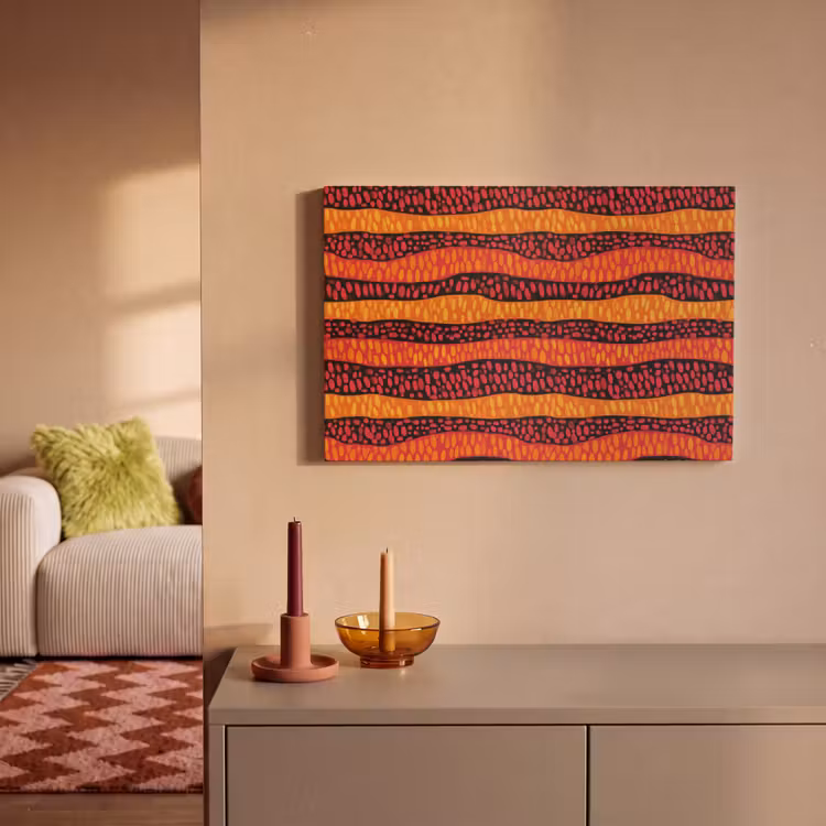 Leinwandbild - Orange – Rosa – Ausdrucksstark – Muster — 2