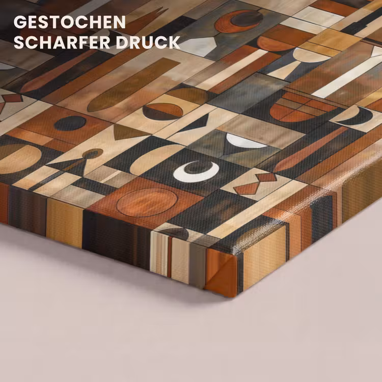 Leinwandbild - Terrakotta – Geometrisch – Mid-Century – Muster — 4