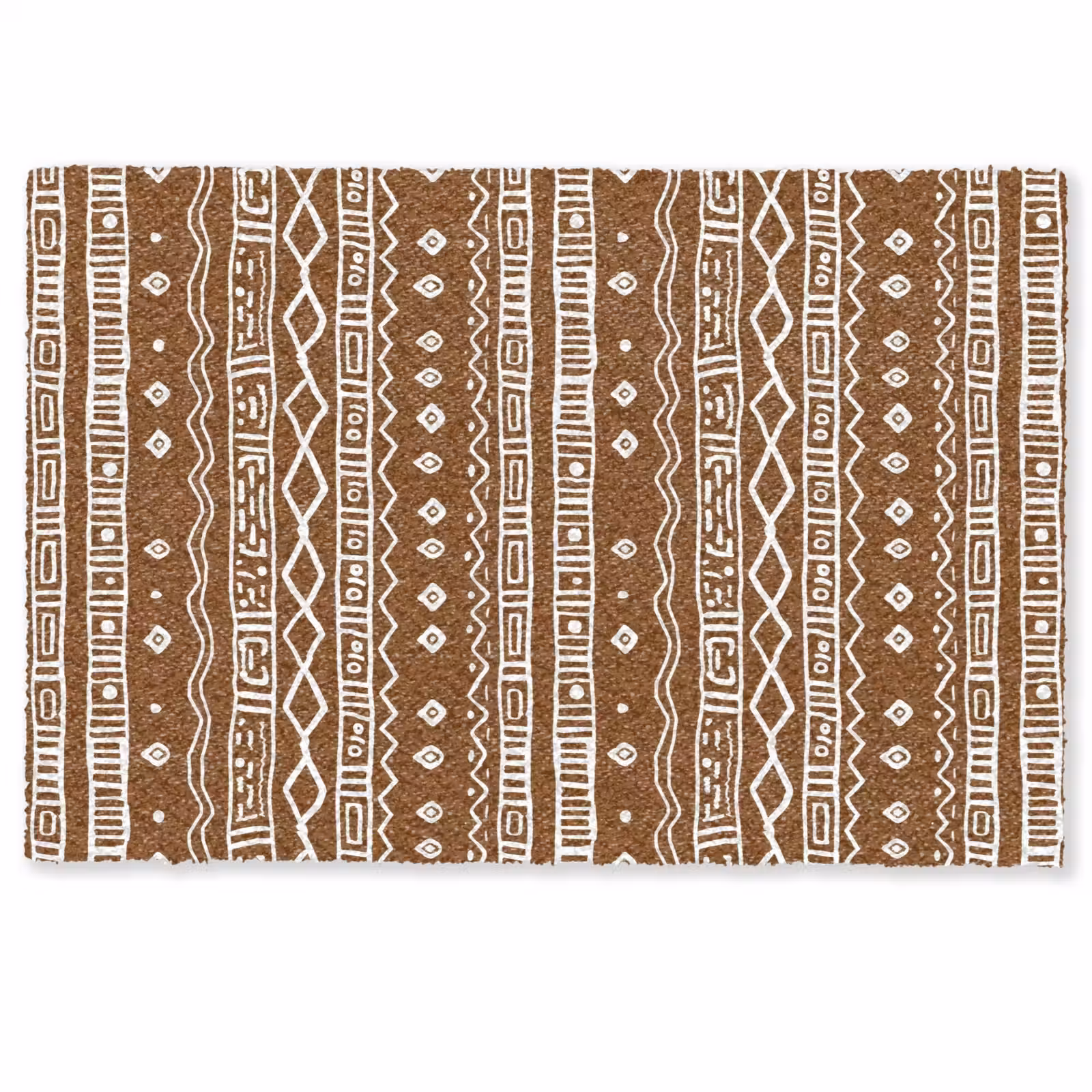 Fußmatte - Schokoladenbraun – Ethno – Tribal – Muster — 1