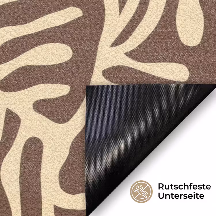 Fußmatte - Braun – Koralle – Ausdrucksstark – Muster — 6