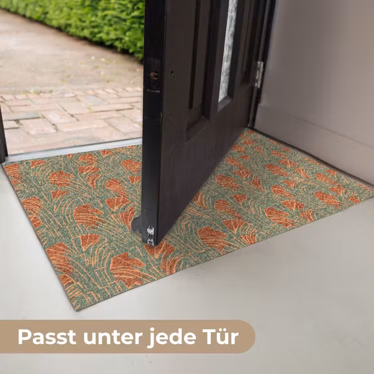 Fußmatte - Grün – Terrakotta – Deko – Fächer — 7
