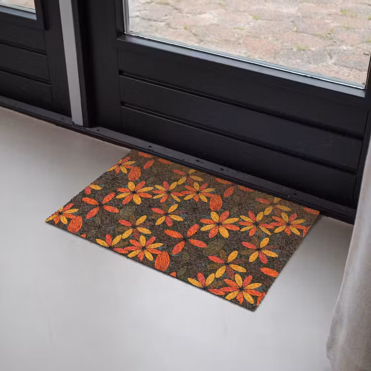 Fußmatte - Orange – Retro – Blumen – Herbst — 2