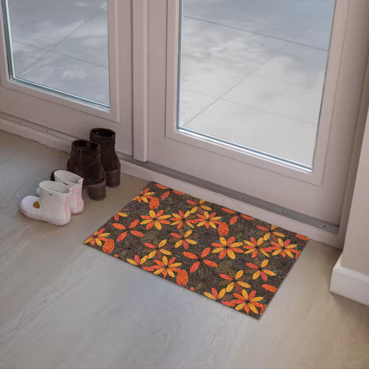 Fußmatte - Orange – Retro – Blumen – Herbst — 8