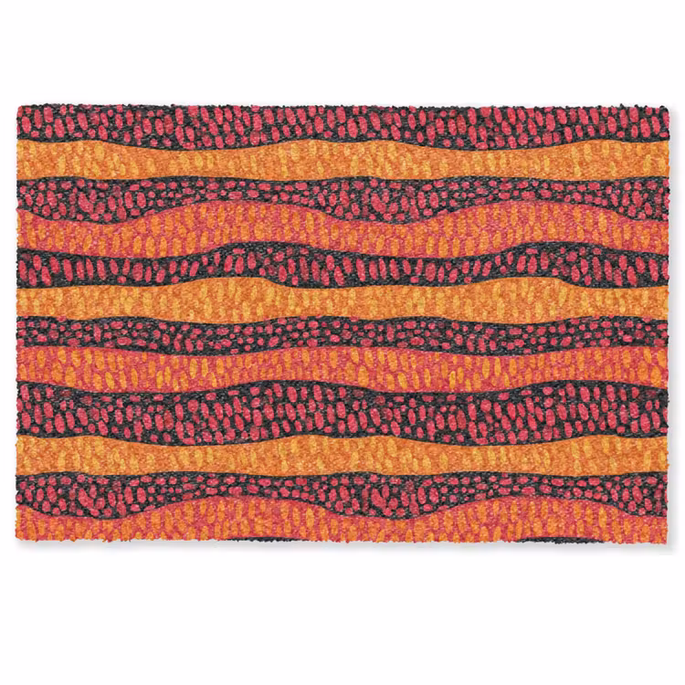 Fußmatte - Orange – Rosa – Ausdrucksstark – Muster — 1