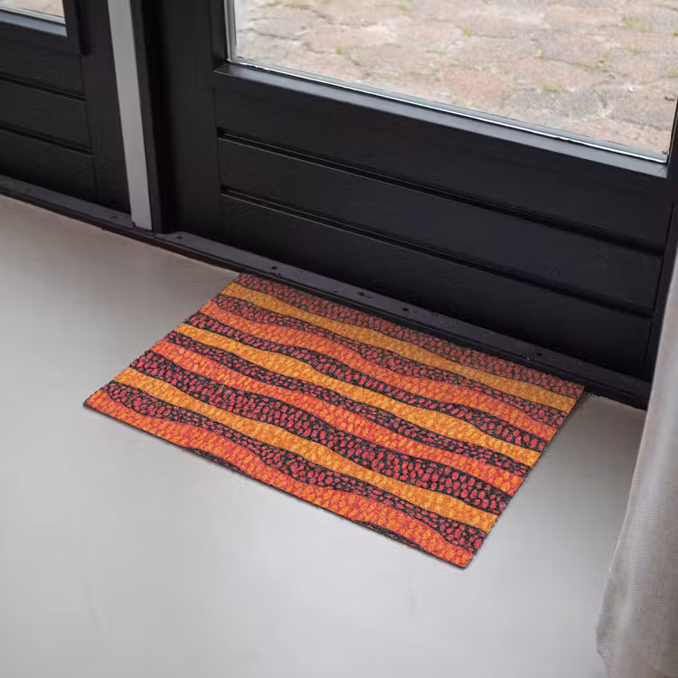 Fußmatte - Orange – Rosa – Ausdrucksstark – Muster — 2