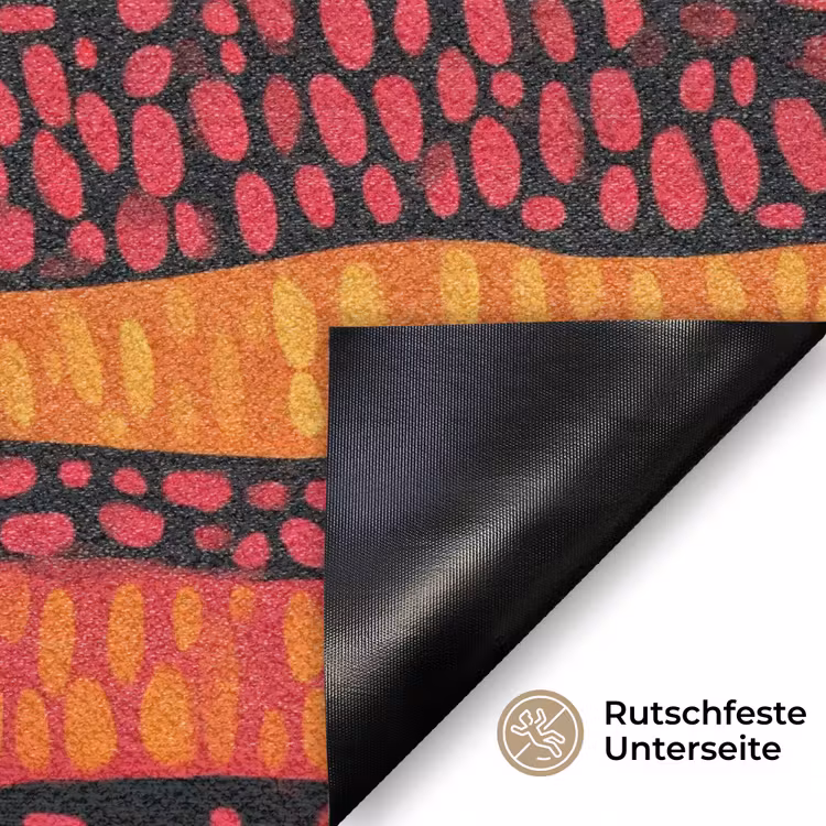 Fußmatte - Orange – Rosa – Ausdrucksstark – Muster — 6