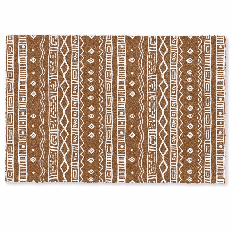 Fußmatte - Schokoladenbraun – Ethno – Tribal – Muster — 1