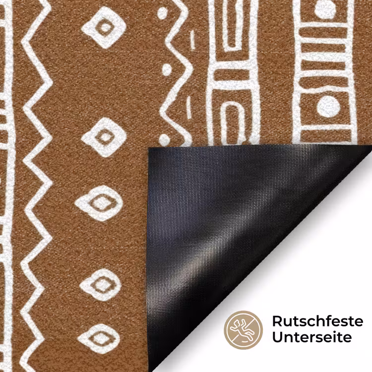 Fußmatte - Schokoladenbraun – Ethno – Tribal – Muster — 6