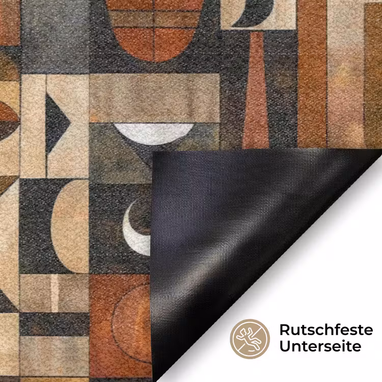 Fußmatte - Terrakotta – Geometrisch – Mid-Century – Muster — 6