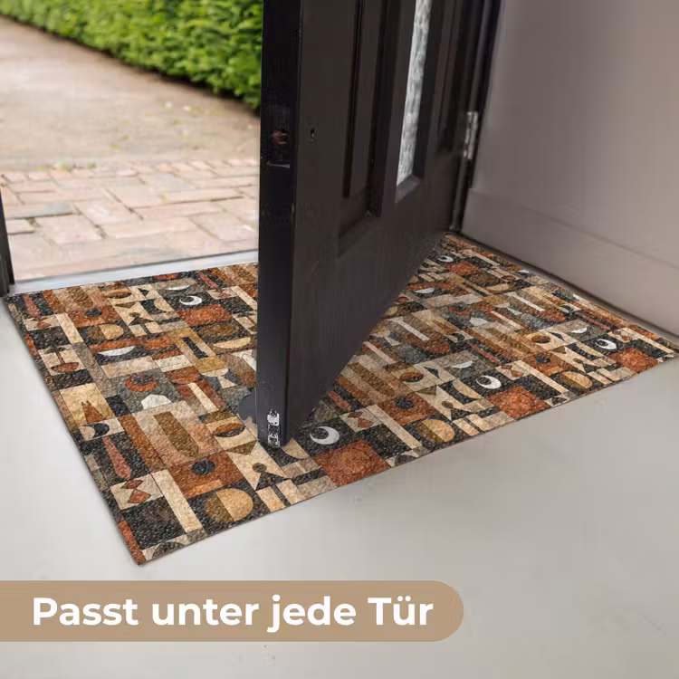 Fußmatte - Terrakotta – Geometrisch – Mid-Century – Muster — 7