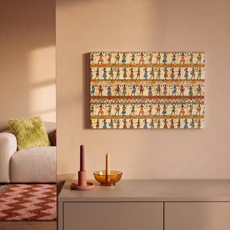 Leinwandbild - Farbenfroh – Afrikanisch – Ethnisch – Tanzende Frauen – Muster — 2