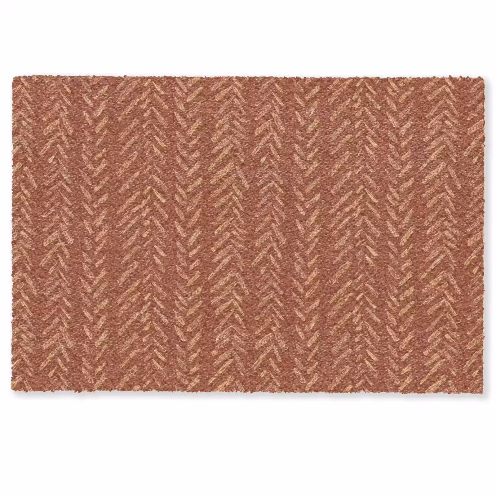 Fußmatte - Terrakotta – Fischgrätmuster – Handgefertigt – Muster — 1