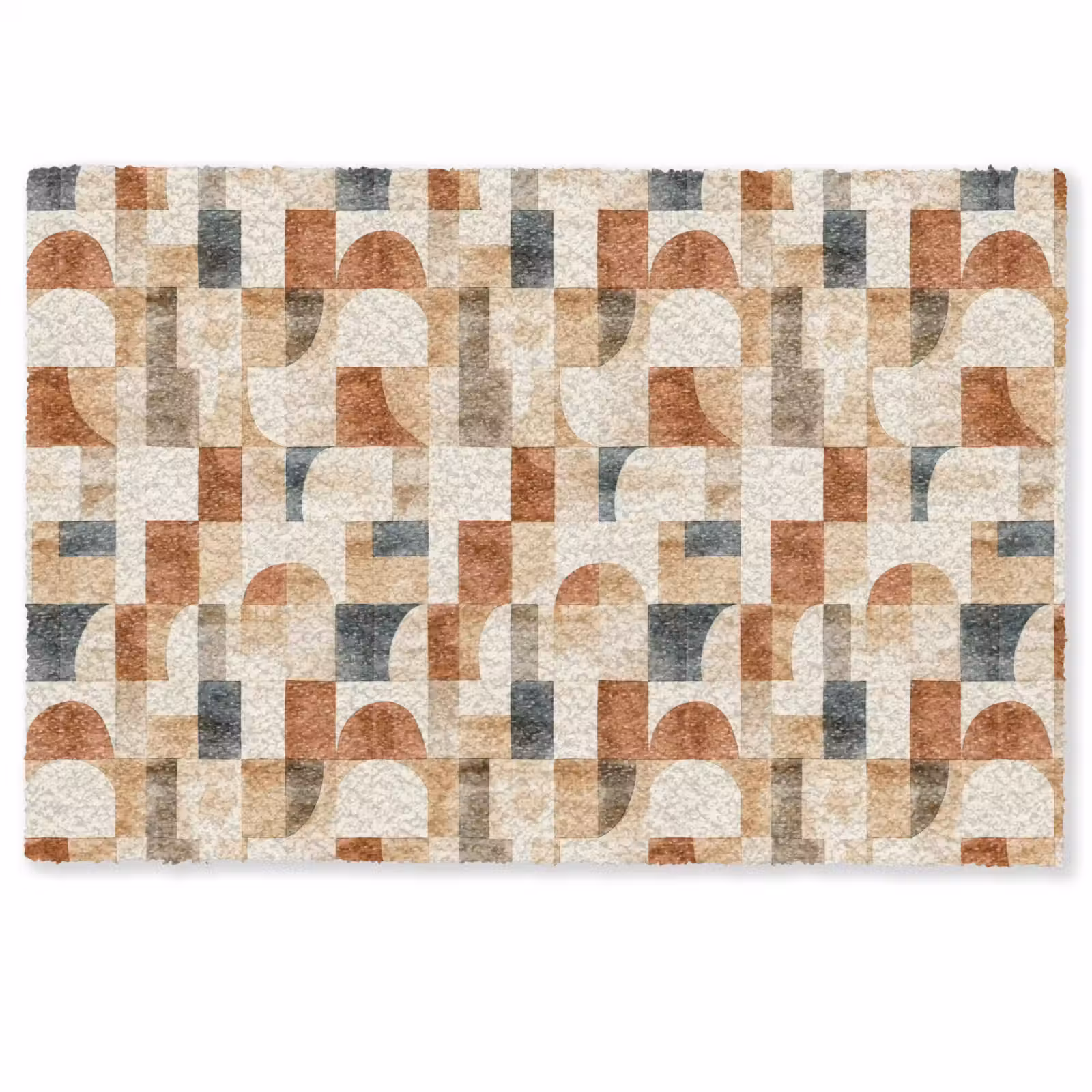 Fußmatte - Terrakotta – Geometrisch – Aquarell – Textur — 1