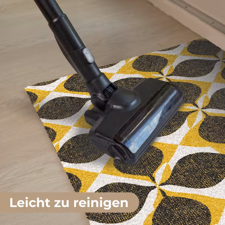 Fußmatte - Gelb – Schwarz – Geometrisch – Retro – Struktur — 9