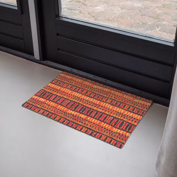 Fußmatte - Rot – Orange – Ethnisch – Ausdrucksstark – Muster — 2