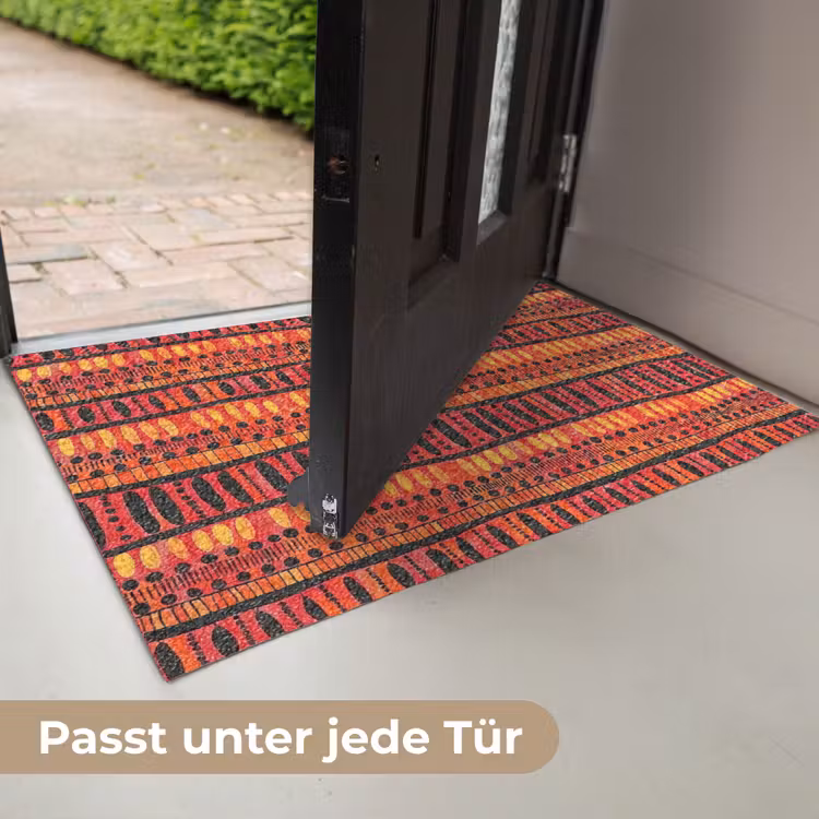 Fußmatte - Rot – Orange – Ethnisch – Ausdrucksstark – Muster — 7