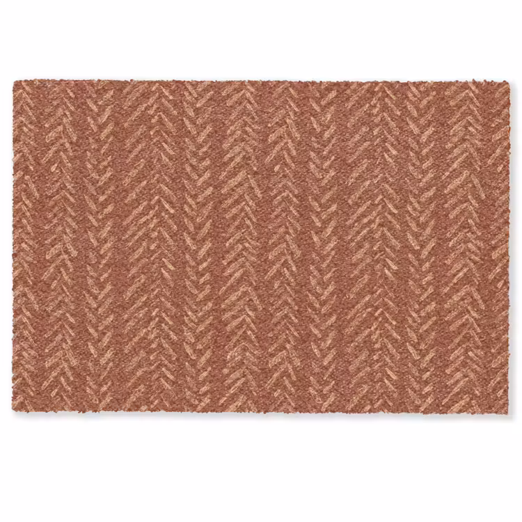Fußmatte - Terrakotta – Fischgrätmuster – Handgefertigt – Muster — 1