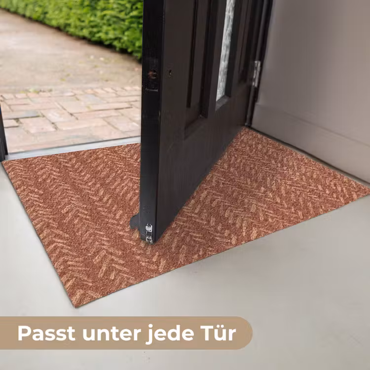 Fußmatte - Terrakotta – Fischgrätmuster – Handgefertigt – Muster — 7