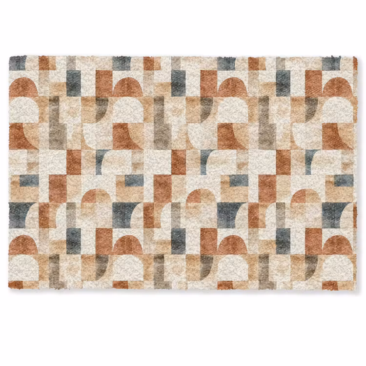 Fußmatte - Terrakotta – Geometrisch – Aquarell – Textur — 1