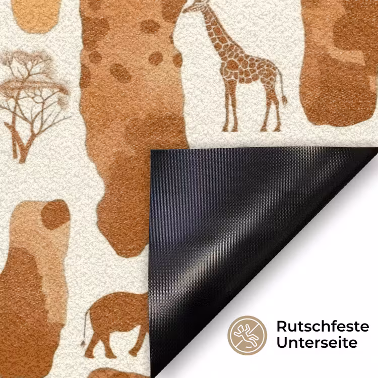 Fußmatte - Terrakotta – Safari – Tiere – Muster — 6