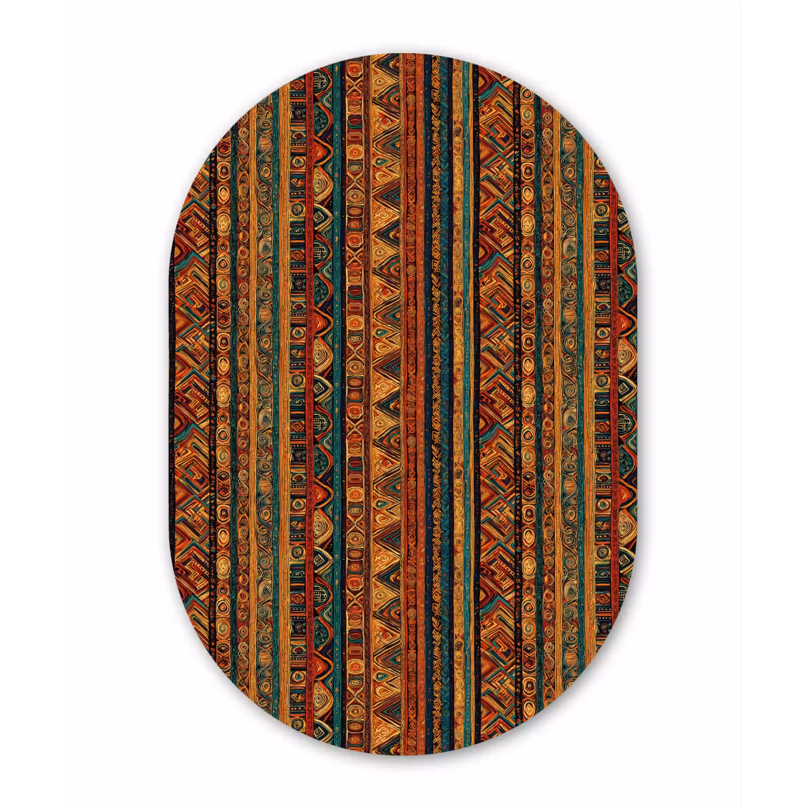 Forexbild Oval - Farbenfroh – Ethnisch – Folkloristisch – Gemustert — 1