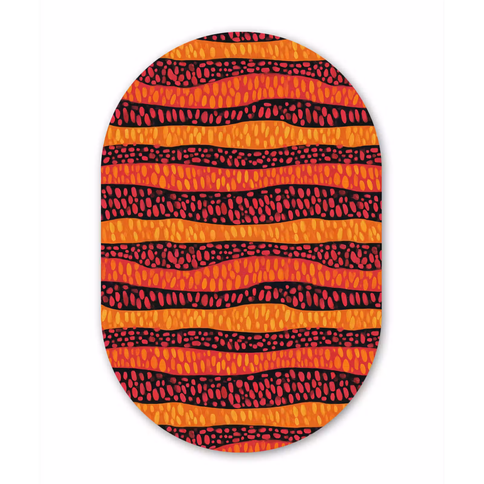 Forexbild Oval - Orange – Rosa – Ausdrucksstark – Muster — 1