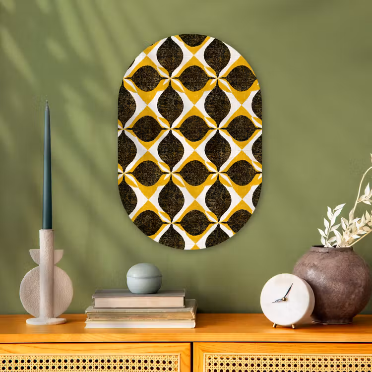 Forexbild Oval - Gelb – Schwarz – Geometrisch – Retro – Struktur — 3