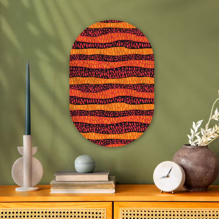 Forexbild Oval - Orange – Rosa – Ausdrucksstark – Muster — 3