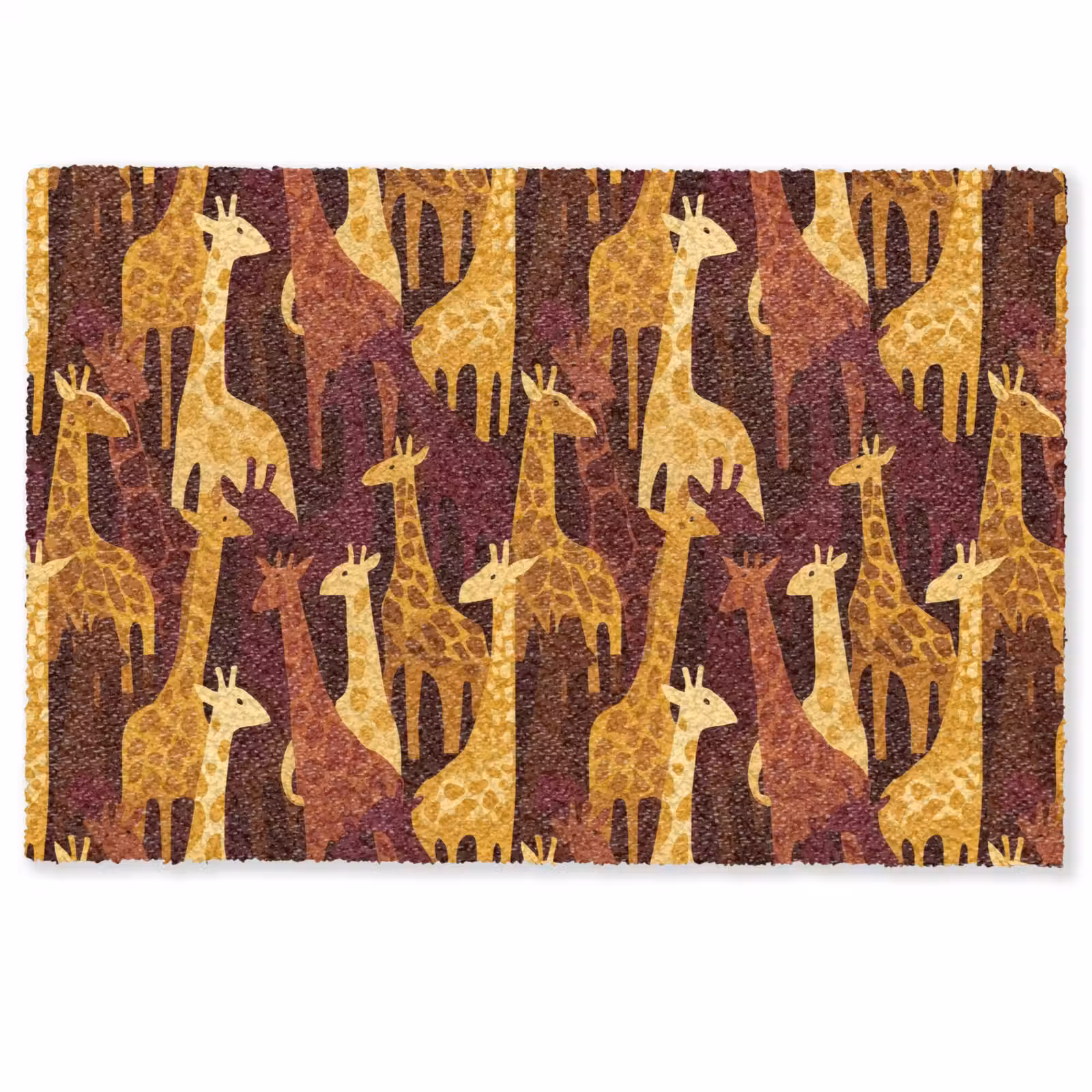 Fußmatte - Braun – Giraffen – Safari – Muster — 1