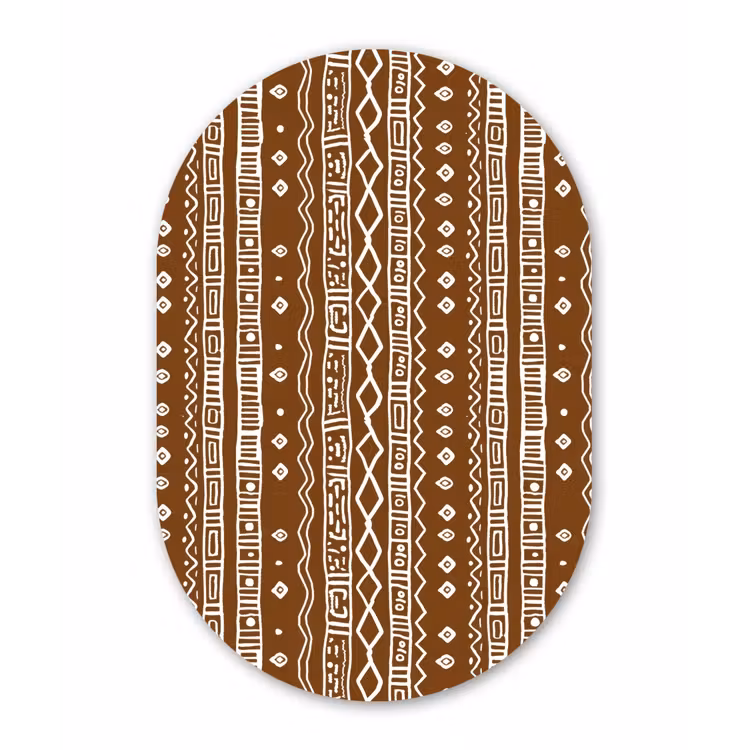 Forexbild Oval - Schokoladenbraun – Ethno – Tribal – Muster — 1