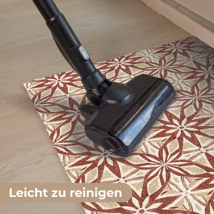 Fußmatte - Bordeauxrot – Geometrisch – Fliese – Muster — 9