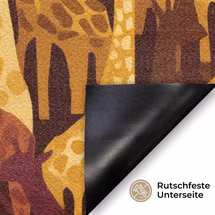 Fußmatte - Braun – Giraffen – Safari – Muster — 6