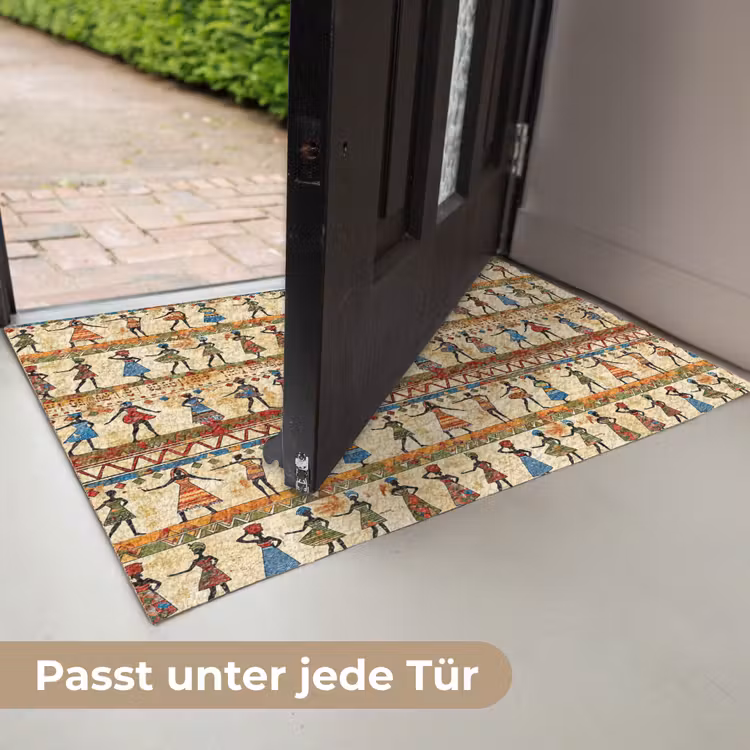 Fußmatte - Farbenfroh – Afrikanisch – Ethnisch – Tanzende Frauen – Muster — 7