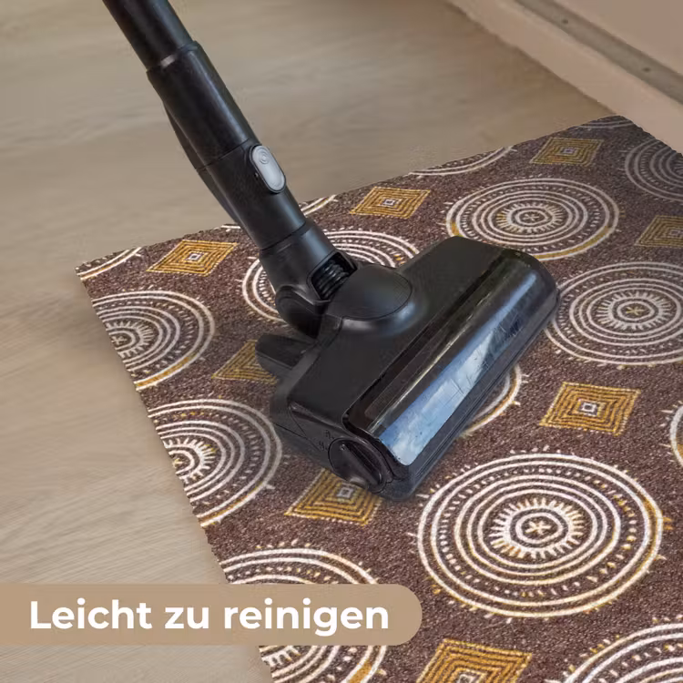 Fußmatte - Schokoladenbraun – Ethno – Tribal – Kreise – Muster — 9