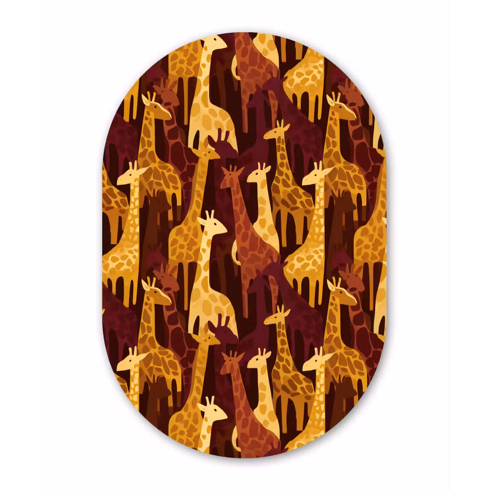 Forexbild Oval - Braun – Giraffen – Safari – Muster — 1