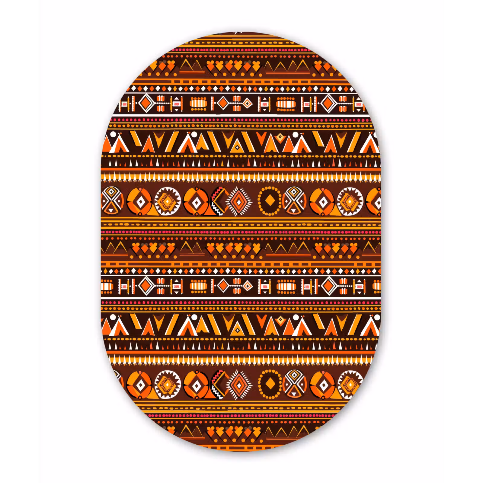 Forexbild Oval - Orange – Ethnisch – Tribal – Geometrisch – Muster — 1